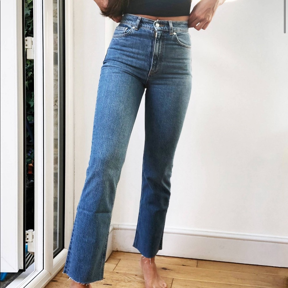 Tall high rise cropped flare jeans